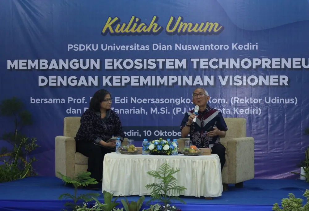 Rektor Udinus dan PJ Wali Kota Kediri Ajak Gen-Z Pahami Ekosistem Technopreneur