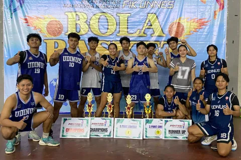 Tim Bola Basket Udinus Sapu Bersih Medali di Kategori 3×3 pada Ajang Pantasi 2024