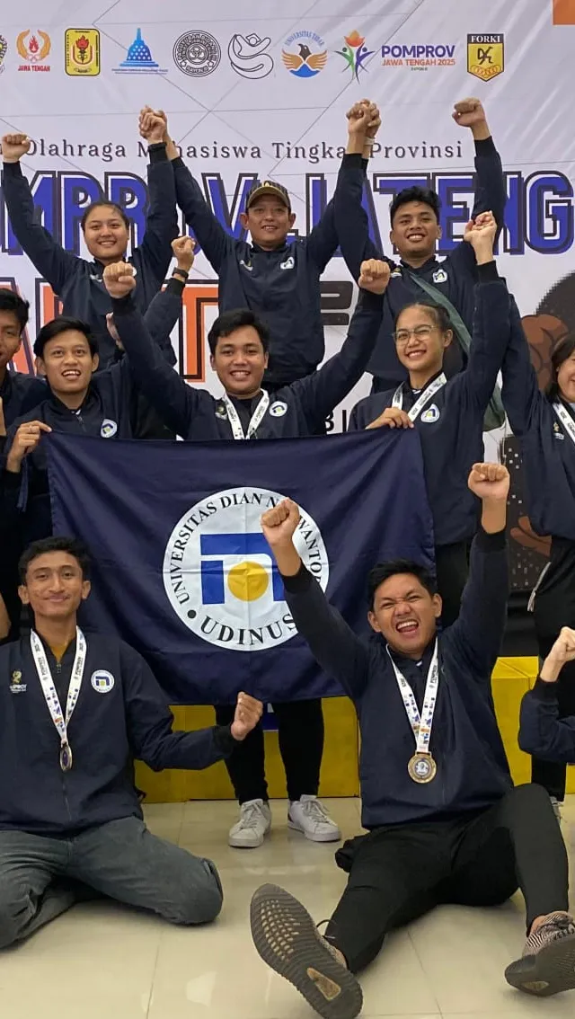 Atlet Udinus Kantongi 9 Medali dan Raih Juara Umum Cabor Karate di Pomprov Jateng 2025