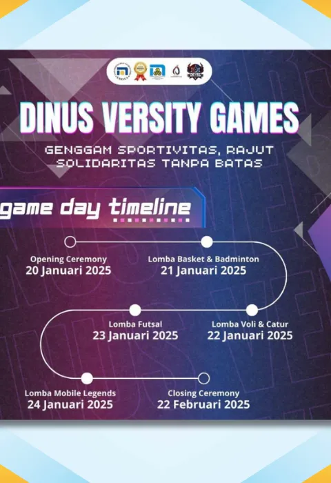 Dinus Versity Games 2025 Jadi Kesempatan untuk Dinusian Bersinar! Catat Timelinenya!