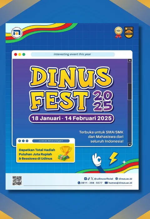 Dinusfest 2025 Kembali Hadir dengan Puluhan Lomba untuk Siswa SMA/SMK dan Mahasiswa, Catat Tanggalnya!