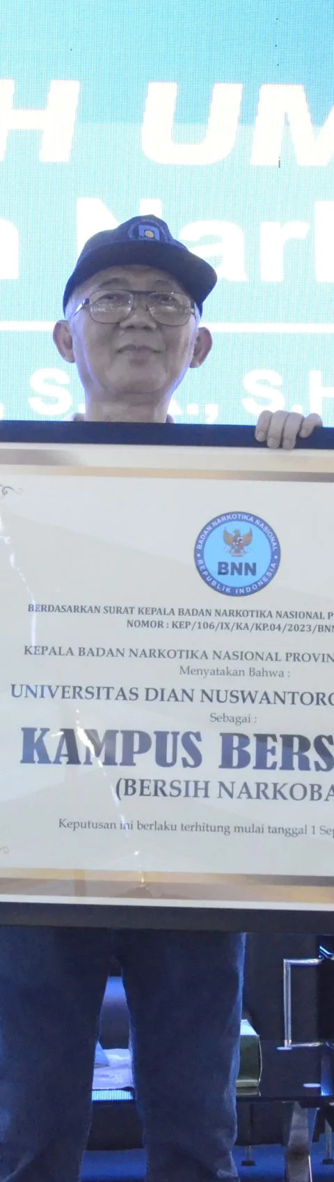 Kuliah Umum Melawan Narkoba di Dinus Inside 2024, Kepala BNN Jateng Agus Rohmat: Udinus Berani Tolak, Berani Rehabilitas dan Berani Lapor!