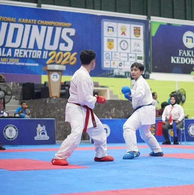 Diikuti 550 Peserta, Udinus Sukses Gelar Kejuaraan Nasional Karate Piala Rektor II dan Bagikan Beasiswa