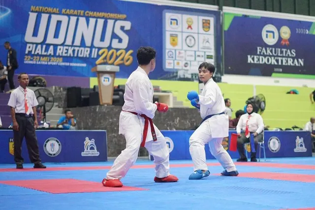 Diikuti 550 Peserta, Udinus Sukses Gelar Kejuaraan Nasional Karate Piala Rektor II dan Bagikan Beasiswa