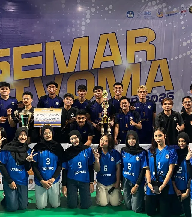 Smash Kemenangan! Atlet Bola Voli Udinus Raih Gelar Juara dan Penghargaan di Livoma 2025