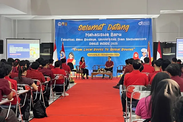 Dinus Inside Hari Ketiga, Mahasiswa Baru FIB Diberi Pemahaman Cross Cultural