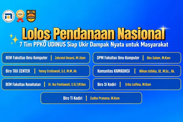 Tujuh Tim PPKO Udinus Sukses Lolos Pendanaan, Siap Implementasikan Program Unggulan di Masyarakat
