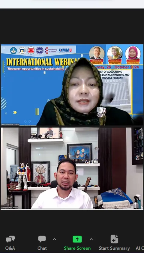 Ajak Mahasiswa Berpikir Kritis Tentang Peran Akuntansi, FEB Udinus Gelar Webinar Internasional