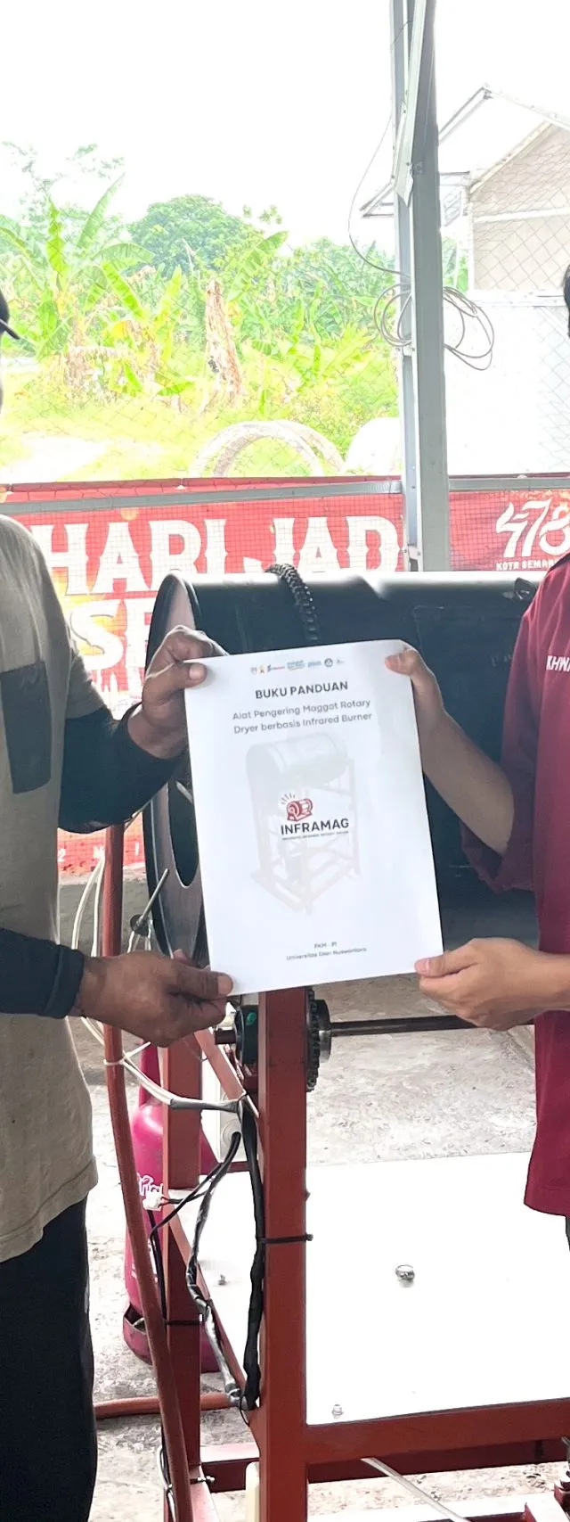 Inovasi Rotary Dryer Otomatis dari Tim PKM-PI FT Udinus Jawab Permasalahan UMKM Budidaya Maggot