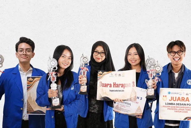 Lima Mahasiswa DKV Udinus Torehkan Prestasi di Peksimida Jateng 2026 Lewat Karya Sarat Makna