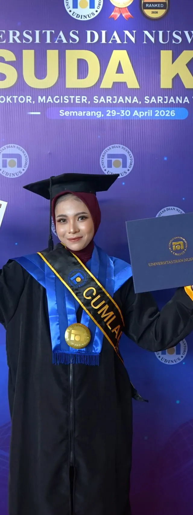Najma Amira, Lulusan Teknik Informatika Udinus Raih Prestasi Akademik hingga Pengalaman Internasional