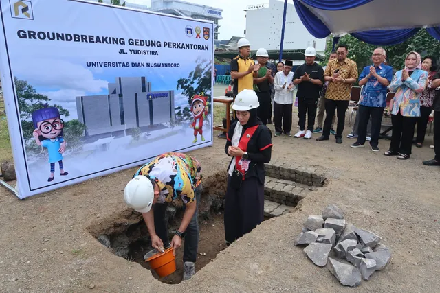 Ground Breaking Gedung L Udinus Tandai Komitmen Kuat Tingkatkan Fasilitas Pendidikan