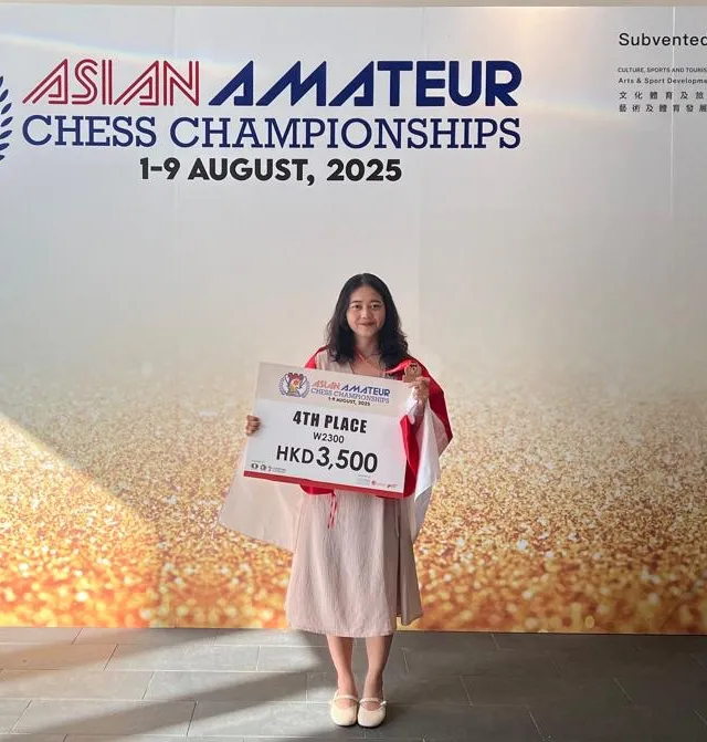 Tambah Prestasi Internasional, Evi Raih 4 Besar di Asean Amateur Chess Championship 2025