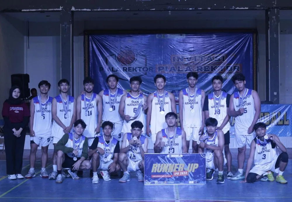 Tim Putra UKM Bola Basket Udinus Runner-up IPR 2023