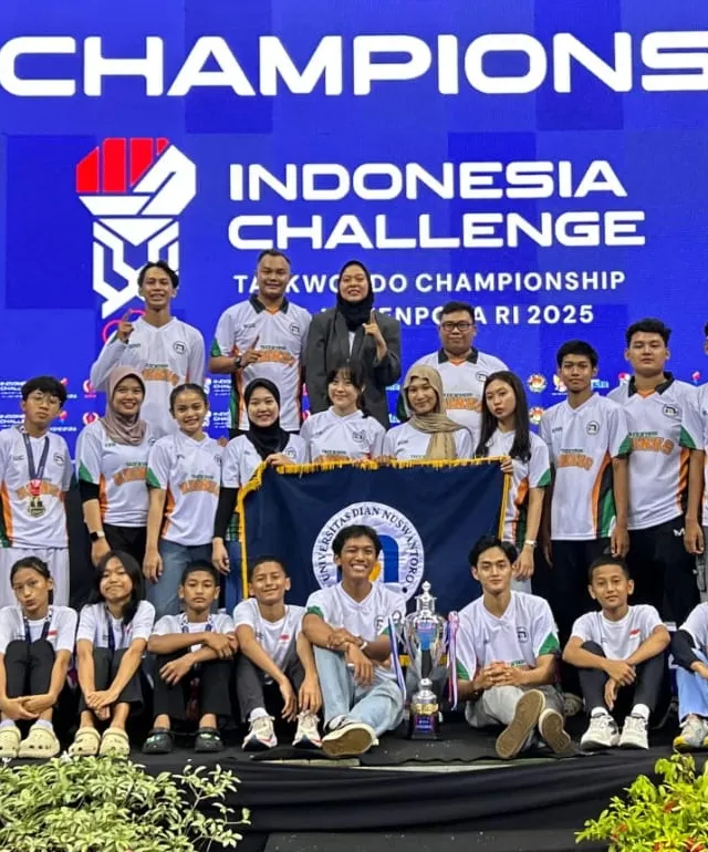 Gelar Juara Umum di Piala Kemenpora RI 2025 Tambah Etalase Prestasi UKM Taekwondo Udinus 