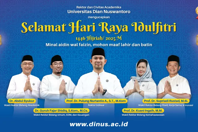 Pimpinan Udinus Mengucapkan Selamat Hari Raya Idulfitri 1446H