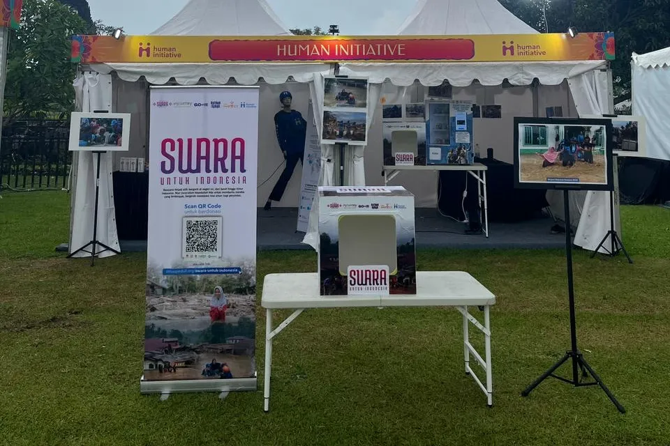 Vending Machine Donation (VMD) dipamerkan oleh Human Initiative saat Pameran di Prambanan