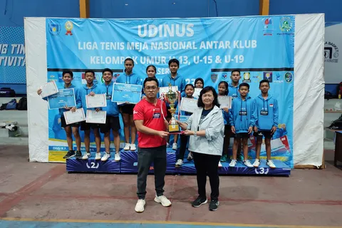 LAHIRKAN ATLET MUDA BERPRESTASI, UDINUS FASILITASI LIGA TENIS MEJA NASIONAL