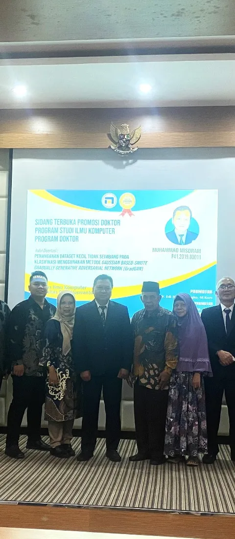 S-3 Program Doktor Ilmu Komputer Udinus Luluskan Mahasiswa, Teliti Tentang Metode  Mampu Bantu Dunia Kedokteran