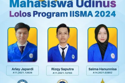 Hebat! Tiga Mahasiswa Udinus Lolos Program IISMA, Siap Timba Ilmu di Luar Negeri