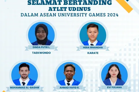 Universitas Dian Nuswantoro Kirim Lima Atlet Unggulan ke Asean University Games 2024