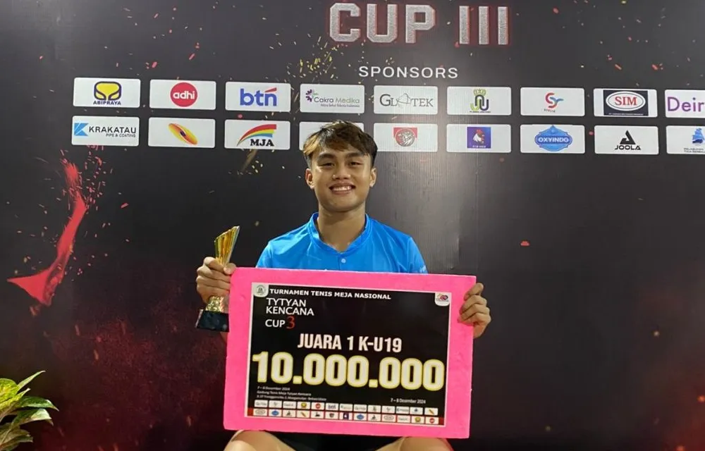 Affan Raih Juara 1 pada Kejuaraan Tenis Meja Tytyan Kencana Cup 3