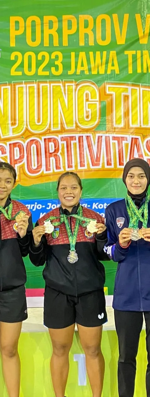 CABOR TENIS MEJA UDINUS RAIH BELASAN MEDALI DI KEJUARAAN PORPROV VIII 2023 JATIM
