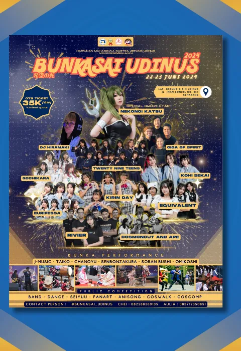 Bunkasai Udinus Kembali Digelar, Jangan Sampai Kehabisan Tiket!