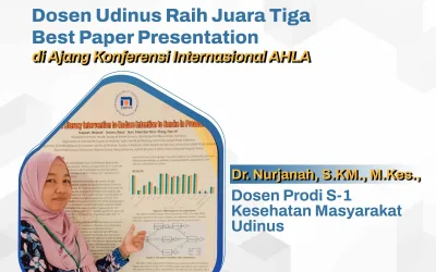 SOROTI KENAIKAN PEROKOK DI USIA MUDA, NURJANAH RAIH JUARA TIGA BEST PAPER PRESENTATION DI KONFERENSI INTERNASIONAL AHLA