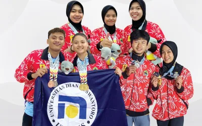 IKUTI POMNAS XVII DI PADANG, 10 MEDALI DISUMBANGKAN OLEH ATLET UDINUS UNTUK JAWA TENGAH