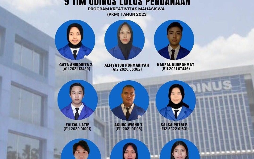 SEMBILAN PROPOSAL KREATIVITAS MAHASISWA UDINUS BERHASIL LOLOS DAN DIDANAI