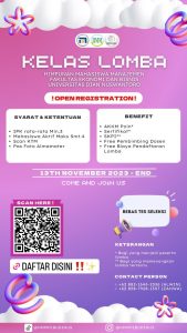 Poster Kelas Lomba dari akun instagram HMM Udinus