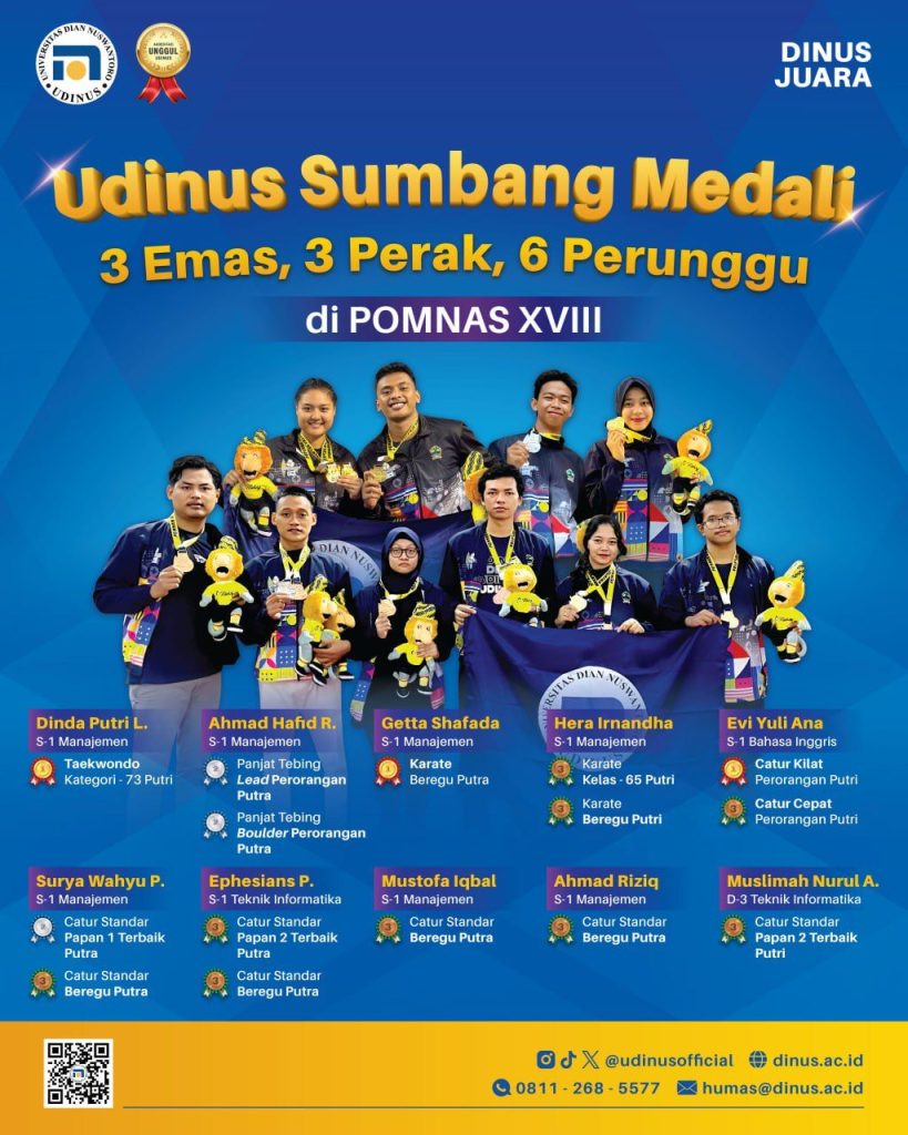 Ilustrasi Atlet Udinus Sumbangkan 12 Medali di POMNas 2023