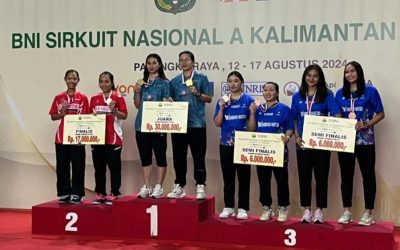 Atlet Bulutangkis Udinus Rida Aulia Raih Juara pada BNI Sirkuit Nasional A Kalteng 2024