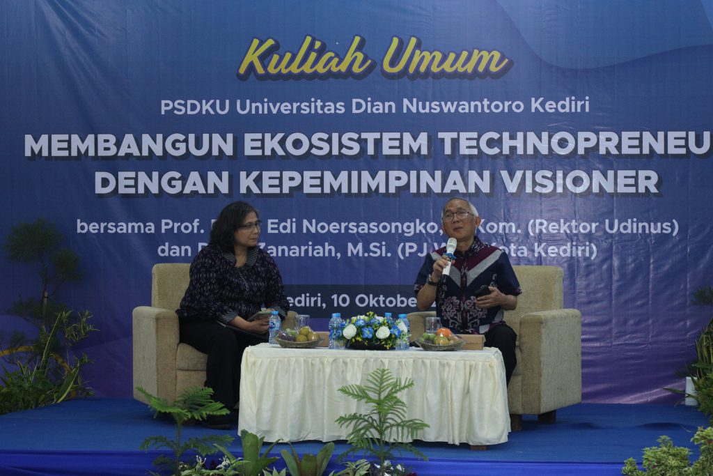 Rektor Udinus dan PJ Wali Kota Kediri Ajak Gen-Z Pahami Ekosistem Technopreneur