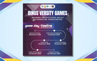 Dinus Versity Games 2025 Jadi Kesempatan untuk Dinusian Bersinar! Catat Timelinenya!