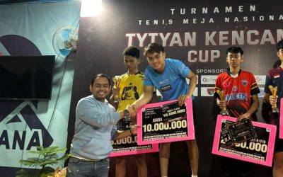 Atlet Udinus Affan Raih Juara 1 pada Kejuaraan Tenis Meja Tytyan Kencana Cup III