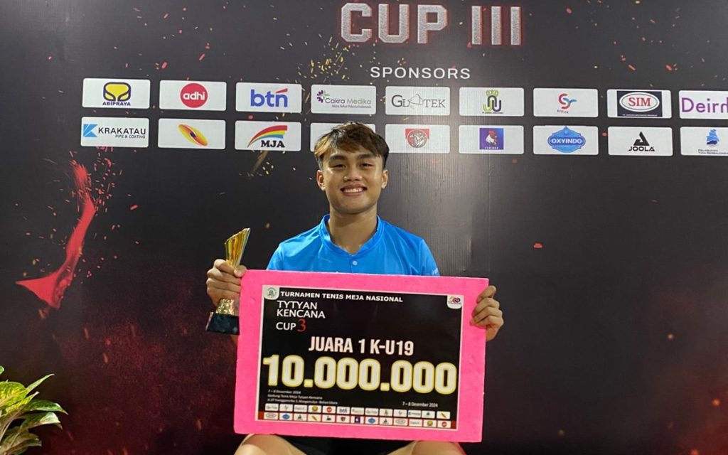 Affan Raih Juara 1 pada Kejuaraan Tenis Meja Tytyan Kencana Cup 3