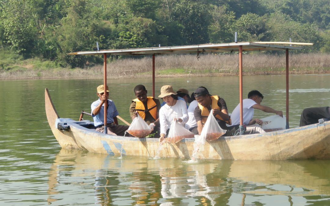 Penyebaran 12.000 Benih Ikan Nila, Ajarkan Rasa Peduli Mahasiswa Baru Dinus Inside 2025 Terhadap Lingkungan