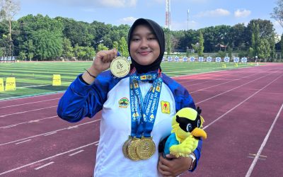 4 Medali Sekaligus di Sumbangkan Atlet Panahan Udinus Nurisa pada Perhelatan Pomnas XIX Jateng 2025