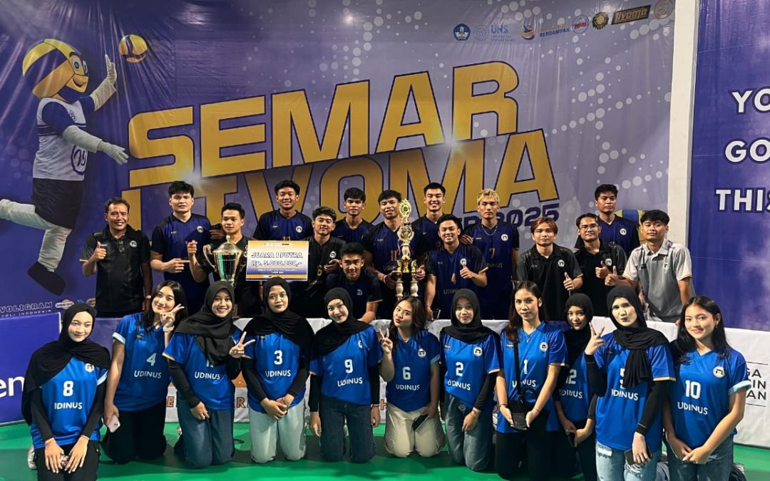 Smash Kemenangan! Atlet Voli Udinus Raih Gelar Juara dan Penghargaan di Livoma 2025