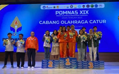 Atlet Catur Mahasiswa Udinus Borong 7 Medali pada Perhelatan Pomnas XIX Jateng 2025