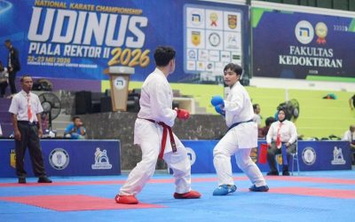 Diikuti 550 Peserta, Udinus Sukses Gelar Kejuaraan Nasional Karate Piala Rektor II dan Bagikan Beasiswa